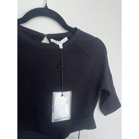 Endless Rose Cutout Bodycon Mini Dress Women Small Black Short Sleeve NWT - Picture 6 of 7